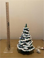 Vintage White Frosted Ceramic Christmas Tree