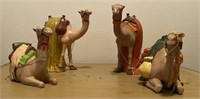 Set of Four Ceramic Camels
