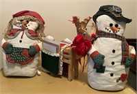 Reindeer Card Holder and Pillow-like Snowmen