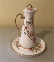 Porcelain Pitcher and Plate