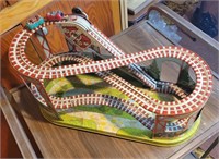 Vintage Metal Wind-Up Roller Coaster