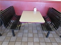 Booth with bench seats all one unit
