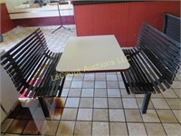 Booth with bench seats all one unit