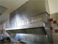 large stainless over grill hood