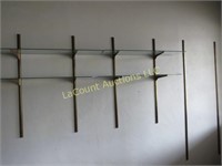 4 glass shelves and brackets 44" long each