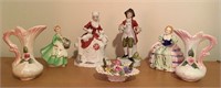 HAND PAINTED ESD AND STAFFORDSHIRE FIGURINES