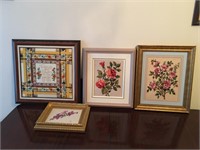 4 PC NEEDLEPOINT