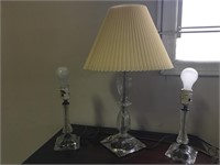 3 CRYSTAL BASED LAMPS