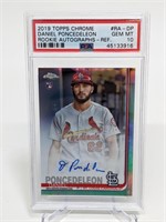 2019 Topps Chrome Daniel Poncedeleon RC AUTO PSA10