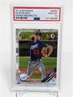 2019 Bowman Dustin May #BP80 PSA 10