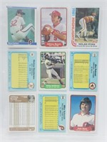 11 Baseball Cards Bench,Rose,Palmer,etc