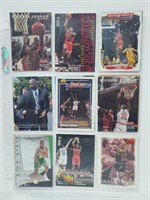 18 Basketball Cards Jordan,Bird,Mutombe,etc