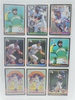 18 Baseball Cards Morgan,Wilson,Baines,etc