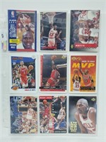 18 Basketball Cards Jordan,Erving,Durant,etc