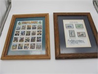 SET OF TWO FRAMED CIVIL WAR STAMP COLLECTIONS