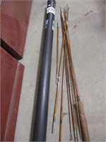 BAMBOO FLY ROD PARTS W/ CASE