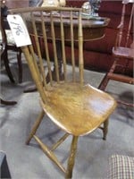 ANTIQUE PLANK SEAT CHAIR