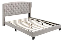 New Accent Furniture Queen Eggshell Platform Bed