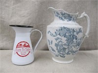 Porcelain & Enamel Pitchers