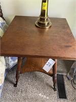 Antique Table w/ Glass Ball & Claw Feet