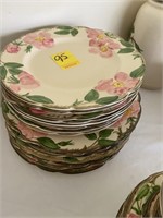 Desert Rose China 10" Dinner Plates (9)