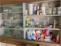 Contents Only Behind Glass Doors In Cabinet