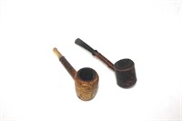 Pair of antique wooden pipes