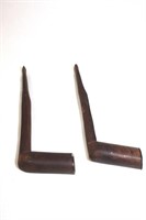 Pair of antique wooden pipes