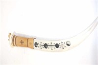 Finland hunting knife carved from seal's tooth