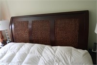 Pier 1 Wood w/Woven Accent Queen Bed Only-not