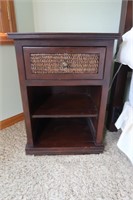 Pier 1 Wood w/Woven Accents Nightstand
