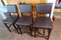 3 Kitchen Chairs(some wear&repair needed)