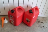 2-5 Gallon Gas Cans & Funnels