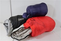 2 Sleeping Bags & Coleman Air Mattress(Good Cond)