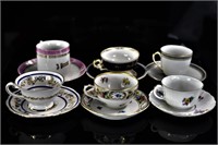 German Porcelain Demitasse Cup & Saucer Grouping