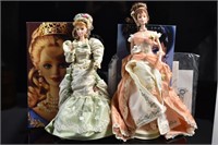 Victorian Tea Boxed Porcelain Barbie Doll Grouping