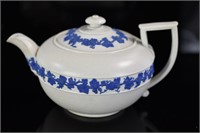 Wedgwood Drabware Teapot with Olive Motive