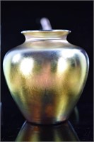 Large Steuben Gold Aurene Art Glass Vase