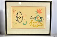 Joan Miro Color Lithograph "L'Enfance D'Ubu 1975