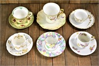 Limoges Porcelain Teacup Grouping