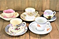 Haviland & Lenox Porcelain Teacup Grouping