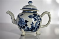 Antique Chinese Blue & White Teapot