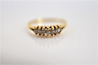14K Yellow Gold and Diamond Ring