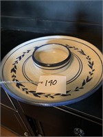 STONEWARE DIP AND CHIP TRAY