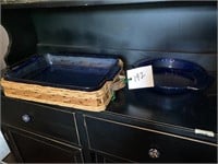 COBALT BLUE  PIE AND CASSEROLE DISHES