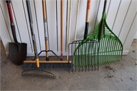 Garden/Lawn Tools-Leaf Rake, Push Broom & more