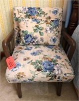 Vintage floral patten upholstered rocking chair