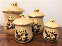 Vintage Mushroom cannister set