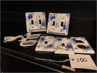 PORCELAIN SWITCH PLATES AND DUCKS