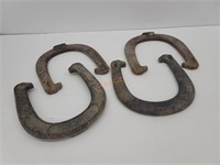 4 Vintage Horseshoes for throwing